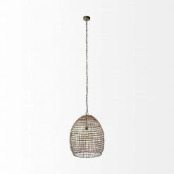 Mercana Anguilla Pendant | Woven Wicker
