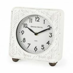 Mercana Clocks Kal Table Clock | Rustic White