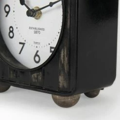 Mercana Kal Table Clock | Rustic Black Clocks