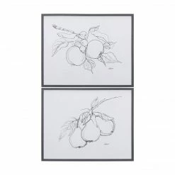 Mercana Art Fruit Tree Sketch Framed Series I