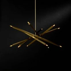 Regina Andrew Viper Chandelier | Natural Brass Lighting