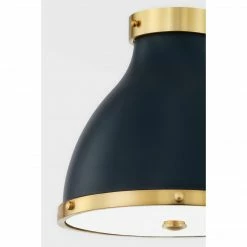 HVL - Hudson Valley Painted III Flush Mount | Brass/Blue