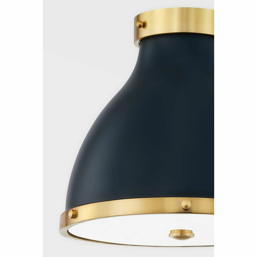 HVL - Hudson Valley Painted III Flush Mount | Brass/Blue