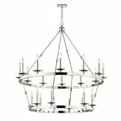 HVL - Hudson Valley Lighting Allendale 46.75" Chandelier | Polished Nickel