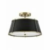Hinkley Lighting Clarke Semi Flush | Warm Brass/Matte Black