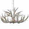 Regina Andrew Lighting Antler 33" Chandelier | Silver Leaf