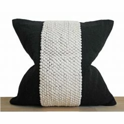 Stitched By Grace Decor Morgan Pillow | Black