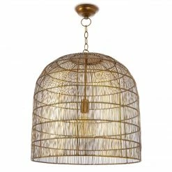 Regina Andrew Fresco Metal Pendant | Brass Iron Lighting