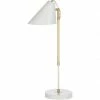 Surya Brent Desk Lamp | White Lighting