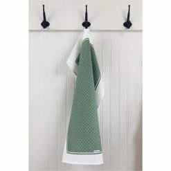 Ten And Co Decor Tea Towel | Sage Scallop