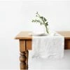 Linen Tales Linen Table Runner | White Fringe Tableware