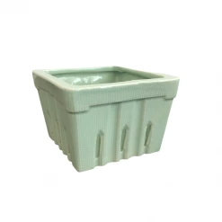 Creative COOP Stoneware Berry Basket | Square Sage Kitchen Accessories