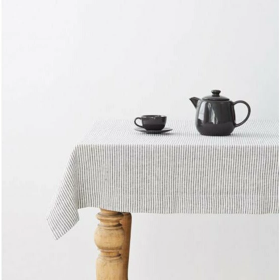 Linen Tales Linen Tablecloth | Natural Stripe