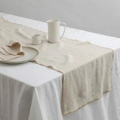 Cultiver Tableware Pure Linen Edged Runner Large | Natural