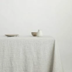 Cultiver Tableware Pure Linen Tablecloth | Pinstripe