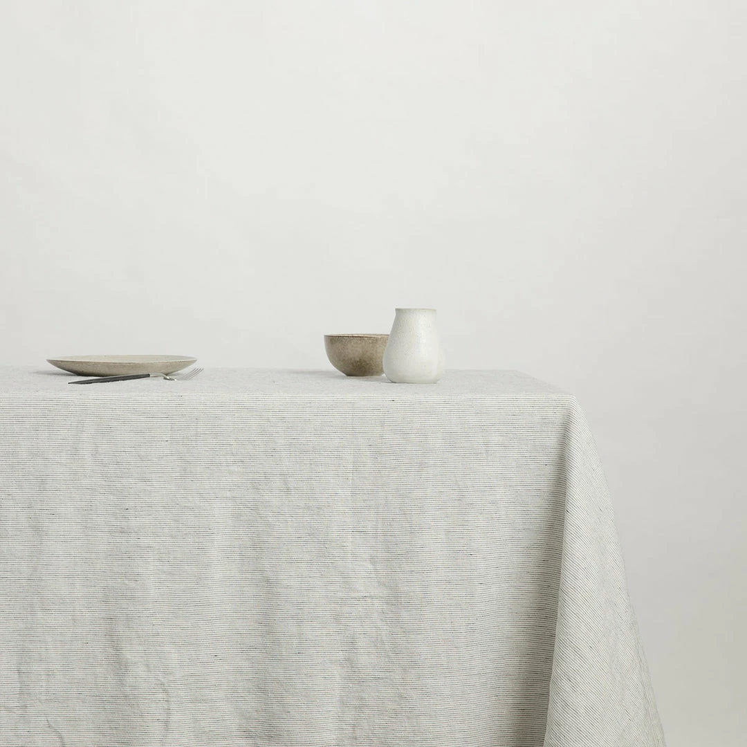 Cultiver Tableware Pure Linen Tablecloth | Pinstripe