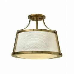 Hinkley Lighting Charlotte Semi Flush | Small Brushed Caramel