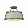 Hinkley Lighting Charlotte Semi Flush | Large Antique Nickel