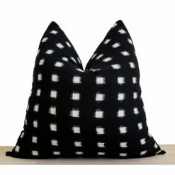 Stitched By Grace Decor Beckett Pillow | Black/White