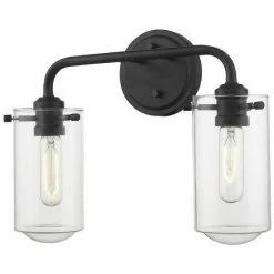 Z-lite Lighting Delaney 2-Light Vanity Light | Matte Black