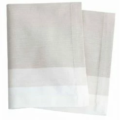 Dash And Albert Tea Towel | Cafe Stripe Platinum Kitchen Accessories
