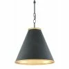 Currey And Co Pierre Pendant | Small Black/Gold