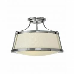 Hinkley Charlotte Semi Flush | Large Chrome Lighting