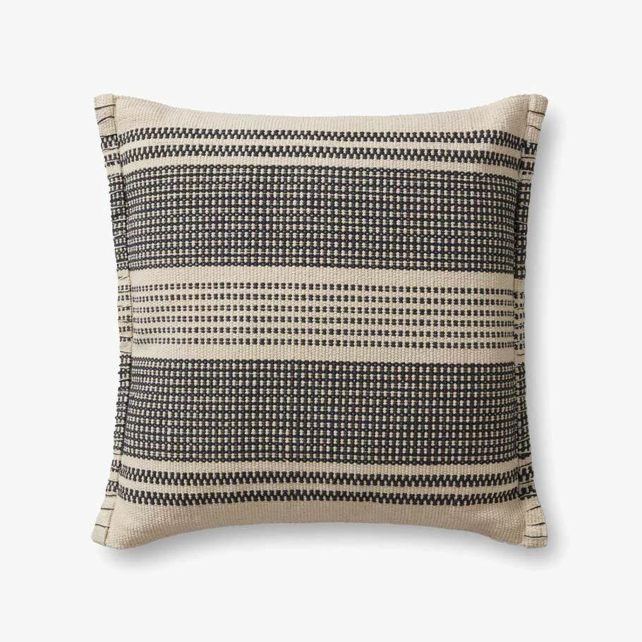 Loloi Lacy Pillow | Black/Natural Decor