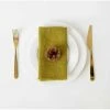 Linen Tales Linen Napkins | Moss Green Fringes (Set Of 2)