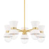 HVL - Mitzi Gillian Pendant | Brass/Ceramic Gloss Cream