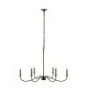 Z-lite Arrington 6 Light Chandelier - 42" | Matte Black Lighting