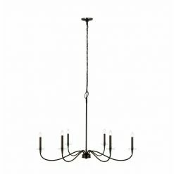 Z-lite Arrington 6 Light Chandelier - 42" | Matte Black Lighting