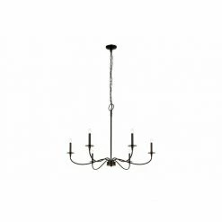 Z-lite Arrington 6 Light Chandelier - 42" | Matte Black Lighting
