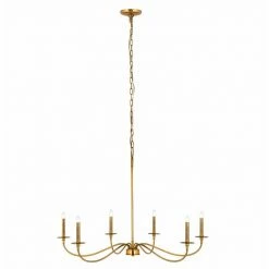 Z-lite Arrington 6 Light Chandelier - 42" | Rubbed Brass Lighting