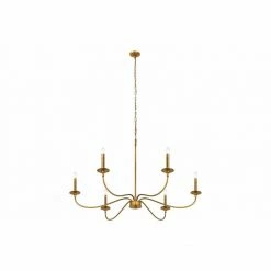 Z-lite Arrington 6 Light Chandelier - 42" | Rubbed Brass Lighting