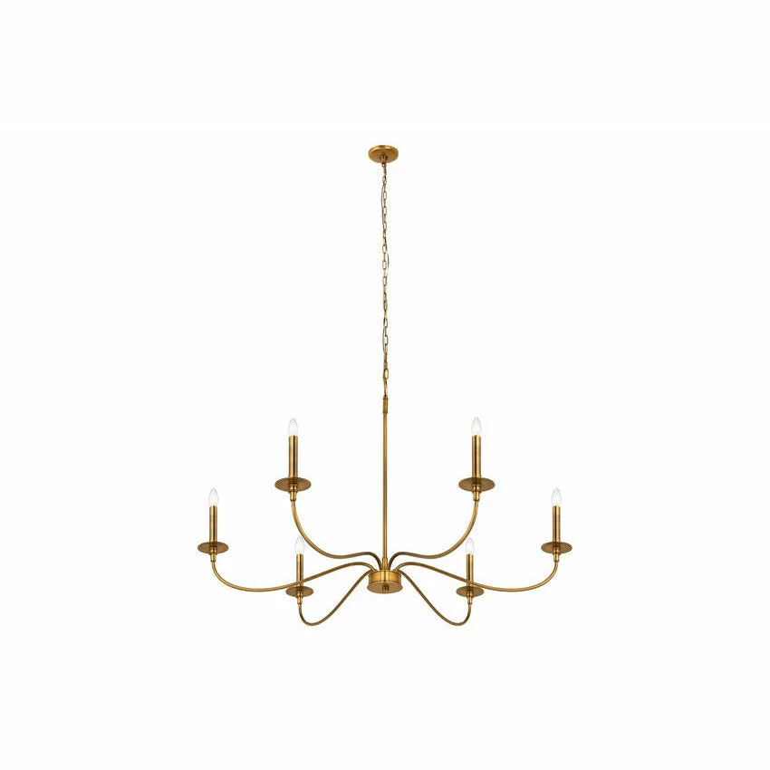 Z-lite Arrington 6 Light Chandelier - 42" | Rubbed Brass Lighting