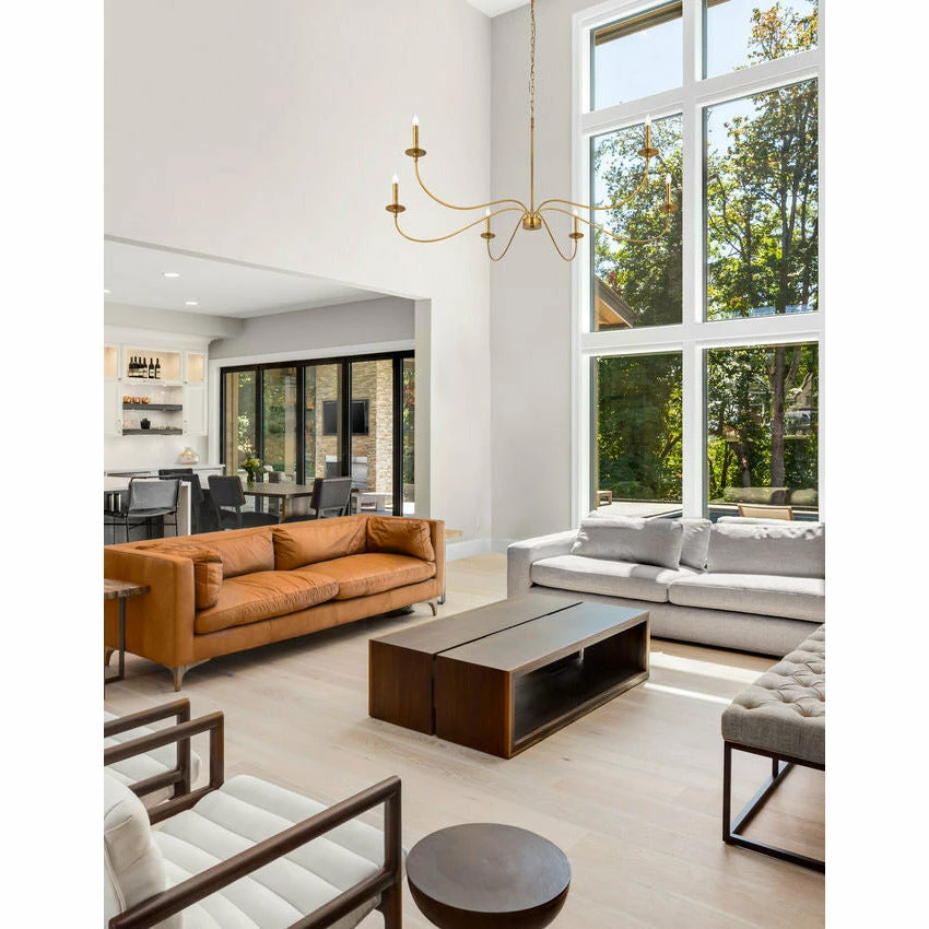 Z-lite Lighting Arrington 6 Light Chandelier - 63" | Rubbed Brass