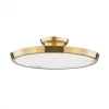 HVL - Hudson Valley Draper Flush Mount | Aged Brass Lighting