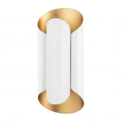 HVL - Hudson Valley Banks Wall Sconce | Gold Leaf/White Lighting