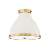HVL - Hudson Valley Painted III Flush Mount | Brass/Off-White