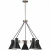 Generation Lighting Pendants Towner 5-Light Chandelier | Satin Bronze/Black
