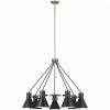 Generation Lighting Towner 7-Light Chandelier | Satin Bronze/Black Pendants