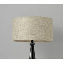 Adesso Lighting Lacey Table Lamp | Black/Beige