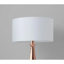 Adesso Lacey Table Lamp | Brushed Copper/Linen