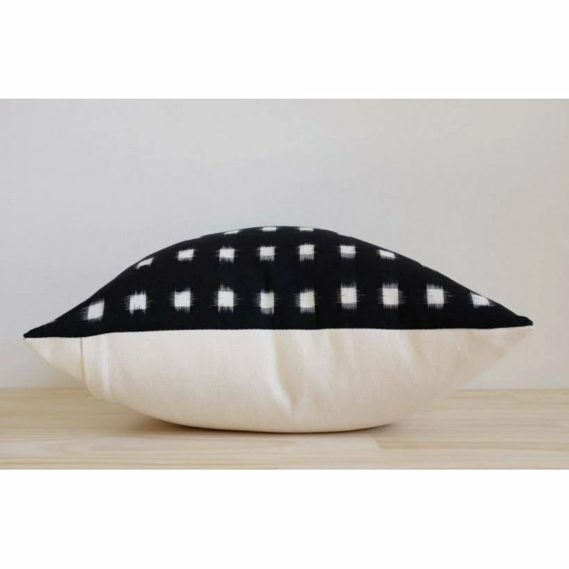 Stitched By Grace Decor Beckett Pillow | Black/White