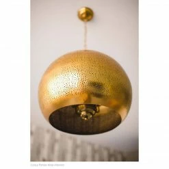 Regina Andrew Lighting Pierced Metal Sphere Pendant