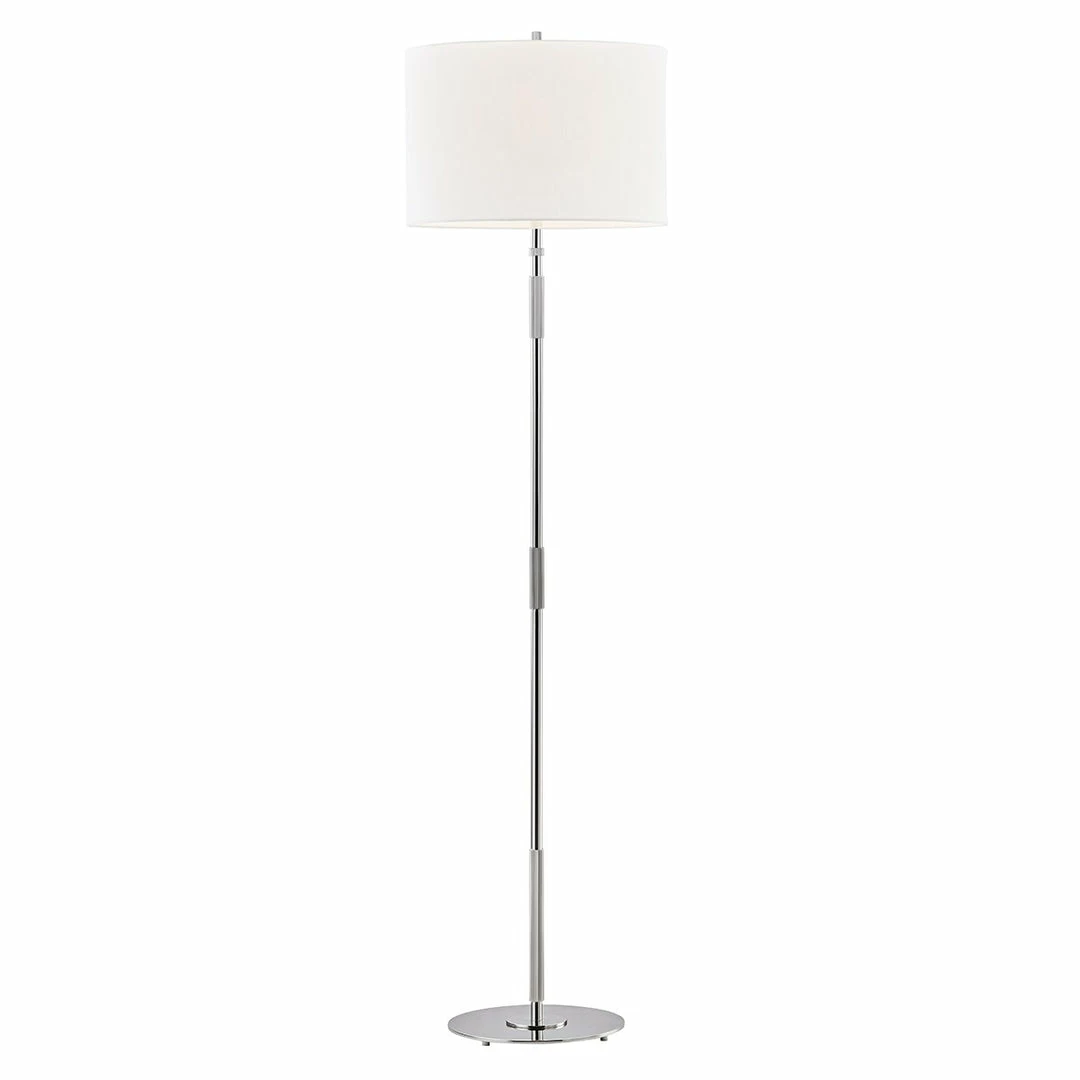 HVL - Hudson Valley Bowery Floor Lamp | Polished Nickel Floor Lamps