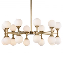 HVL - Hudson Valley Lighting Astoria 36" Chandelier | Aged Brass