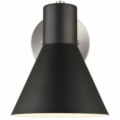 Generation Lighting Towner Wall Sconce | Brushed Nickel/Black