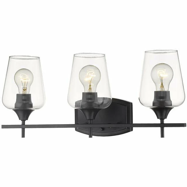 Z-lite Joliet 3-Light Vanity | Matte Black Lighting